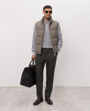 Brunello Cucinelli Gray down vest MV4081611