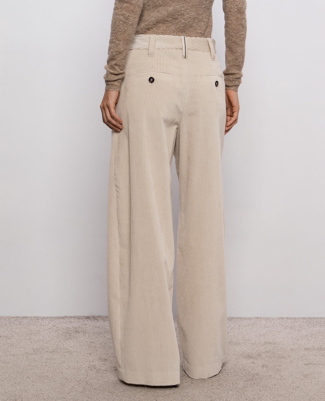 Beige corduroy pants Brunello Cucinelli 4