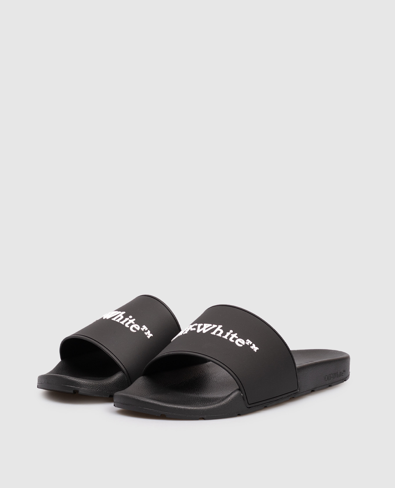 

Black Bookish Sliders Off-White