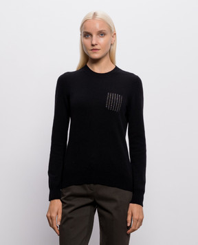 Peserico Black wool, silk and cashmere jumper A99202F12A9283