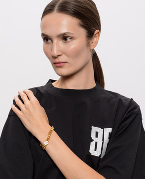 Off-White Gold-tone Arrow emblem chain bracelet OWOA12RC99MET001