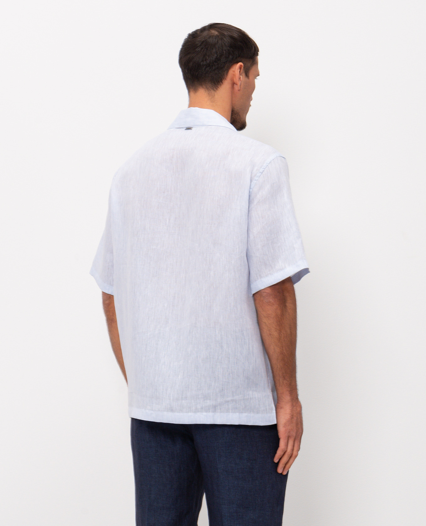 

Blue linen shirt Herno, Light blue