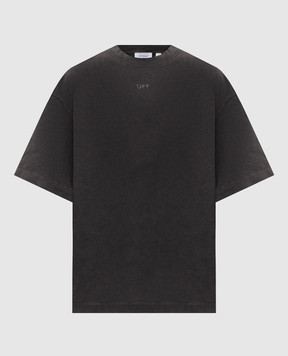 Off-White Gray T-shirt with Swimming print 44MAA120F26J00T