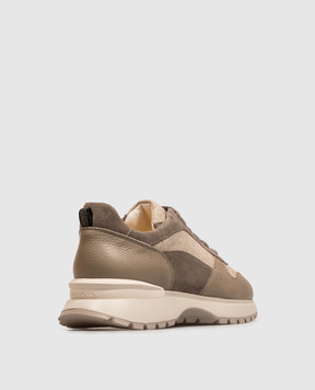 Doucal's Beige combination sneakers DD8828WHINPF800