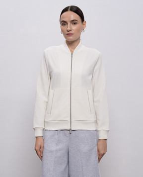 Peserico White sports jacket with monil chain A12572J06906A