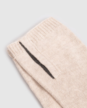 Brunello Cucinelli Beige cashmere gloves M12147189