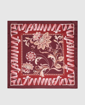 Twinset Burgundy print scarf 262TO5550