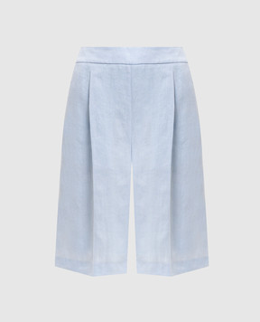 Agnona Blue linen Bermuda shorts T81103XU3049