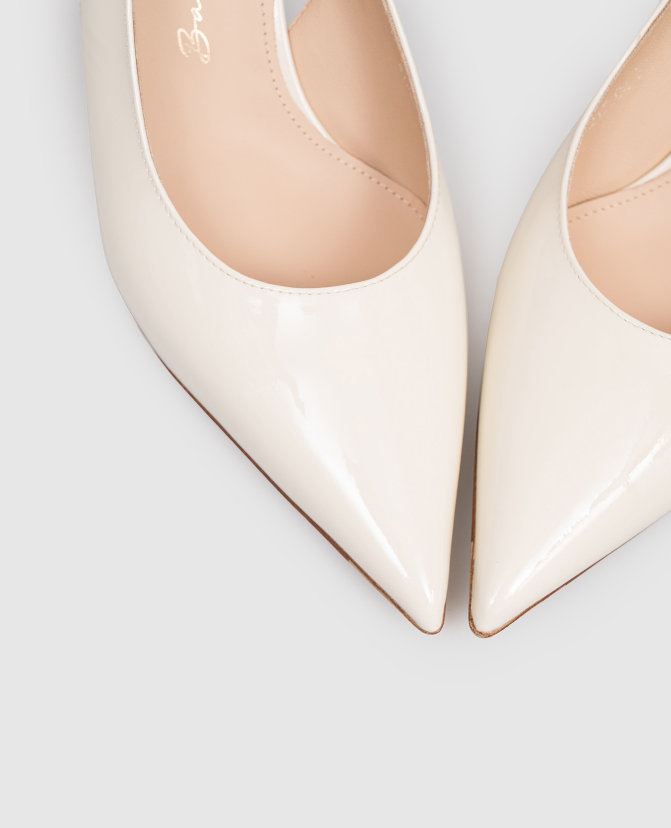 

Ivory patent leather slingbacks Babe Pay Pls, Beige