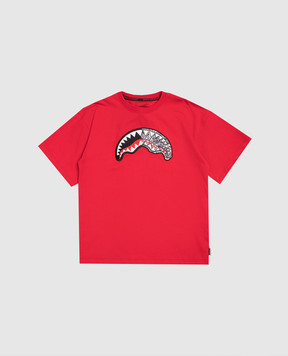 Sprayground Children's red Sketch Shark T-shirt SPY1413RED