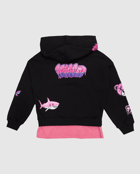 Sprayground Children's black Graffiti hoodie SPY1449EBLK