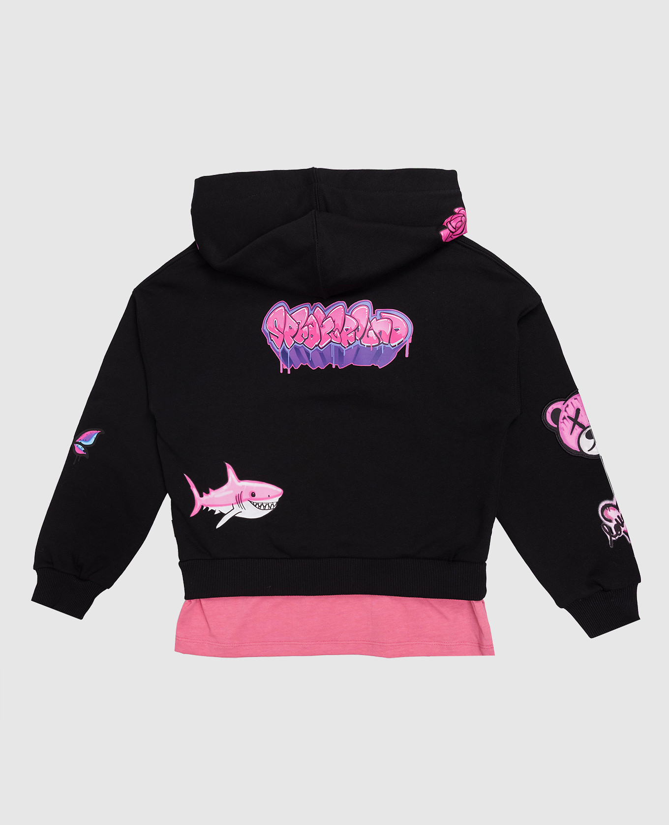 Children's black Graffiti hoodie Sprayground 2