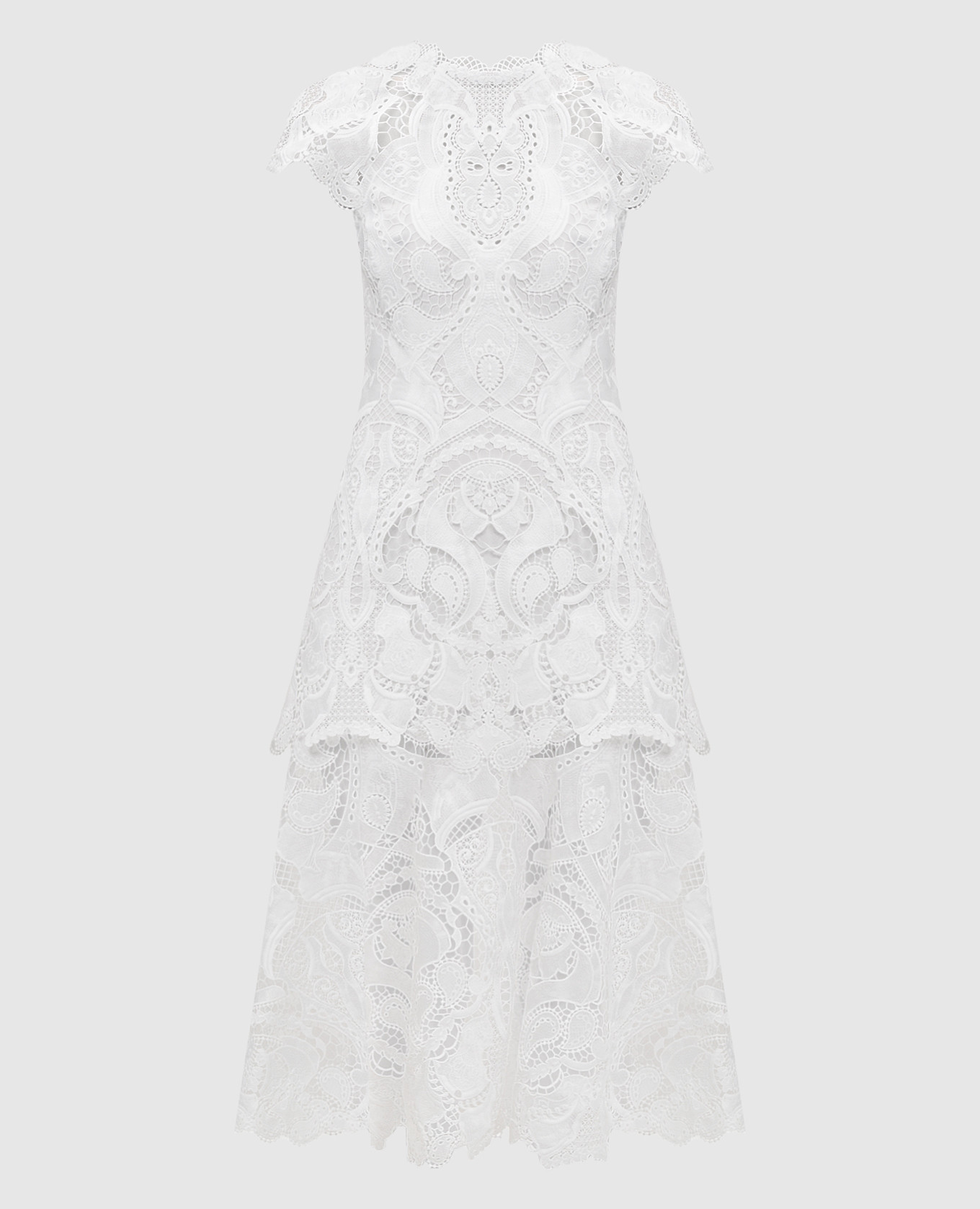 

Laura white lace midi dress Simkhai