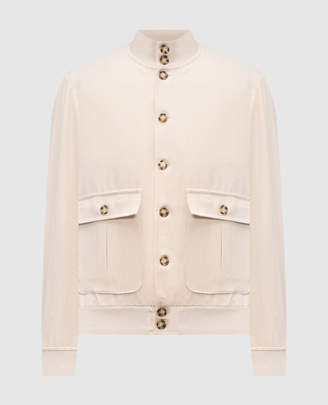 Beige jacket with linen Pini Parma