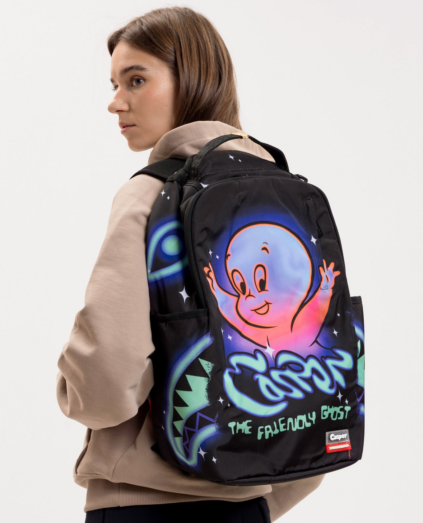 Casper Ghost Shark Children's Black Backpack Sprayground 2