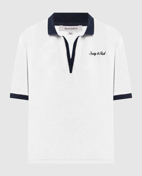 Sporty & Rich White Terry Polo with Embroidered Logo TO04275326WH50