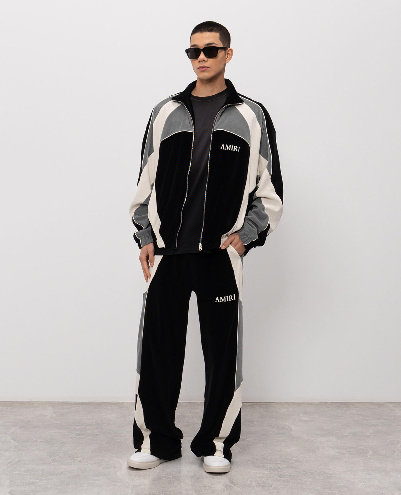 

Sports jacket with logo embroidery AMIRI, Black