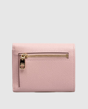 Dolce&Gabbana Pink leather wallet with metal plate BI0770A1001