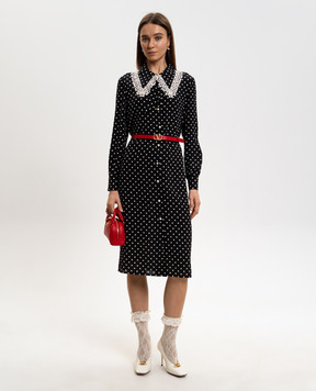Valentino Black polka dot shirt dress 8B3VAHV79DW