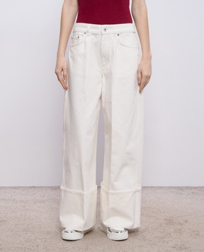 Givenchy White jeans with cuffs BW51B9516T