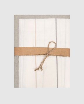 Fazzini OUTFIT white striped tablecloth OUTTOVA150X2400