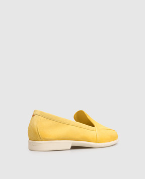 Santoni Yellow suede loafers WULB72051AS1SAEA