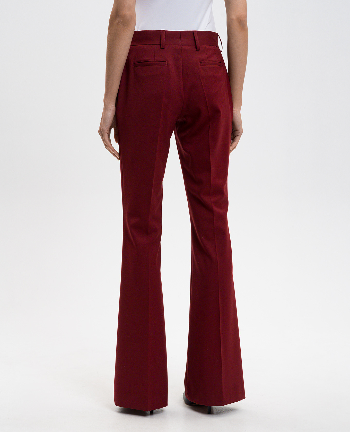 

Red wool flared pants Jacob Lee