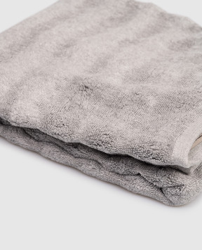 Hamam ASH RIBBED grey terry bath towel ASHRIBBEDBATHTOWEL