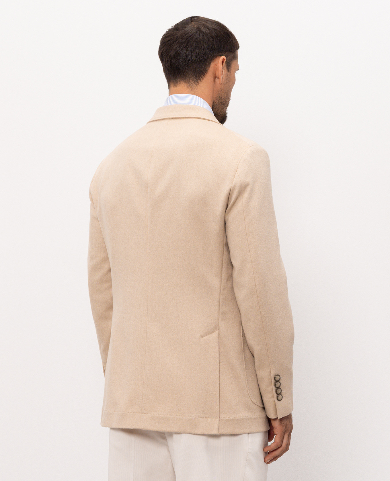 Beige camel wool jacket Brunello Cucinelli 4