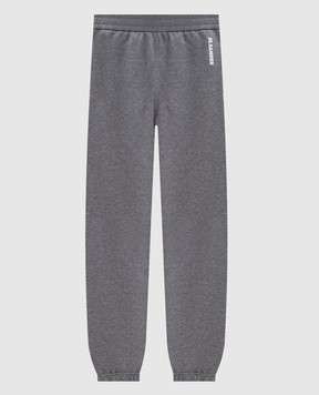 Jil Sander Grey insulated joggers with logo print J02KA0424J20133