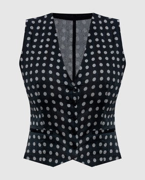 Ermanno Scervino Black polka dot silk vest D486N700XPN