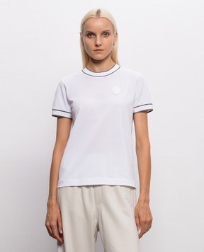 Brunello Cucinelli White T-shirt with logo patch ML944VL500