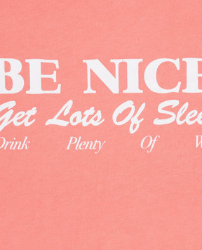 Sporty & Rich Children's pink T-shirt Be Nice TO048712003PI22