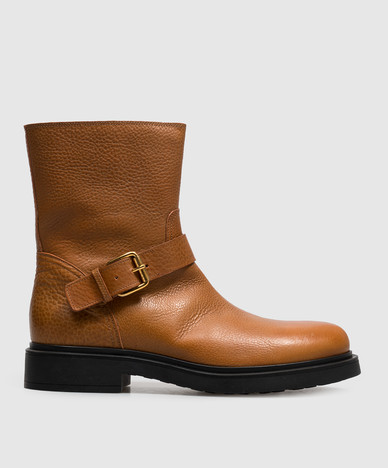 Loren braune Lederstiefel