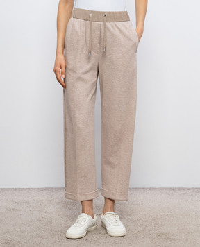 Peserico Beige melange sweatpants P04340J05667A