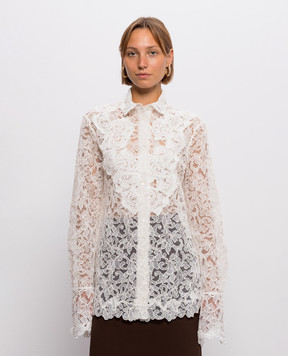Ermanno Scervino Ivory lace blouse D492K389APEXQ