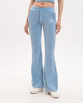 Sporty & Rich Juicy blue velour sweatpants PA067716690BL50
