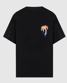 Palm Angels Black T-shirt I Love PA PMAA10BS26JER003