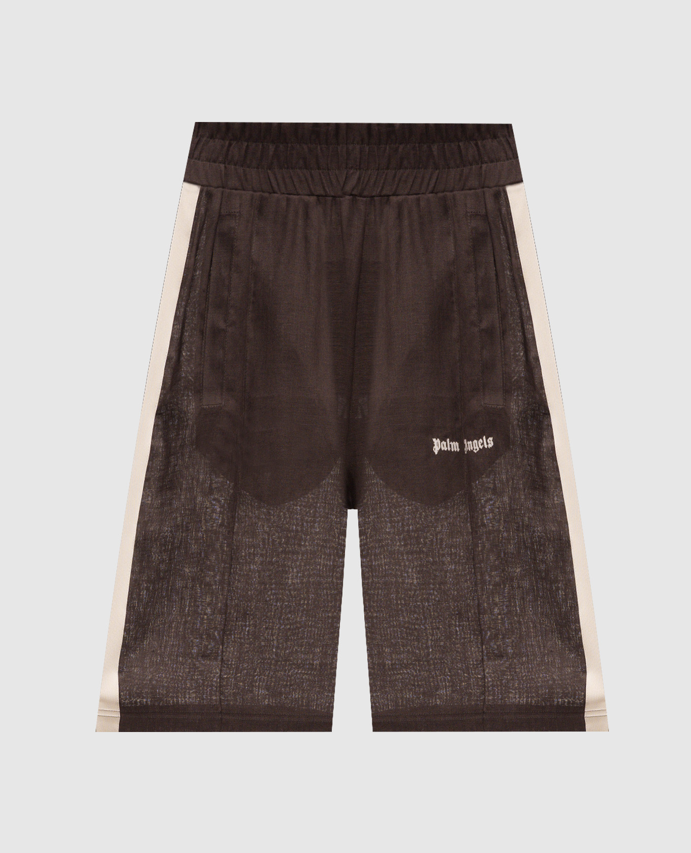 Brown linen shorts