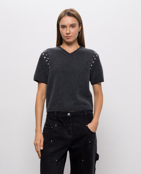 3.1 Phillip Lim Gray top with wool F26270640WHF