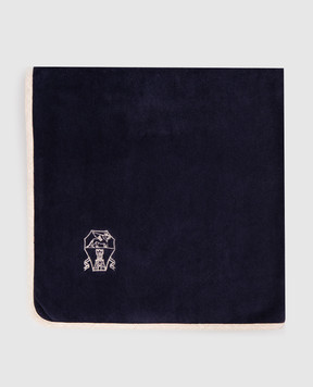 Brunello Cucinelli Set of blue terry towels with logo embroidery 60x90 MLB925155