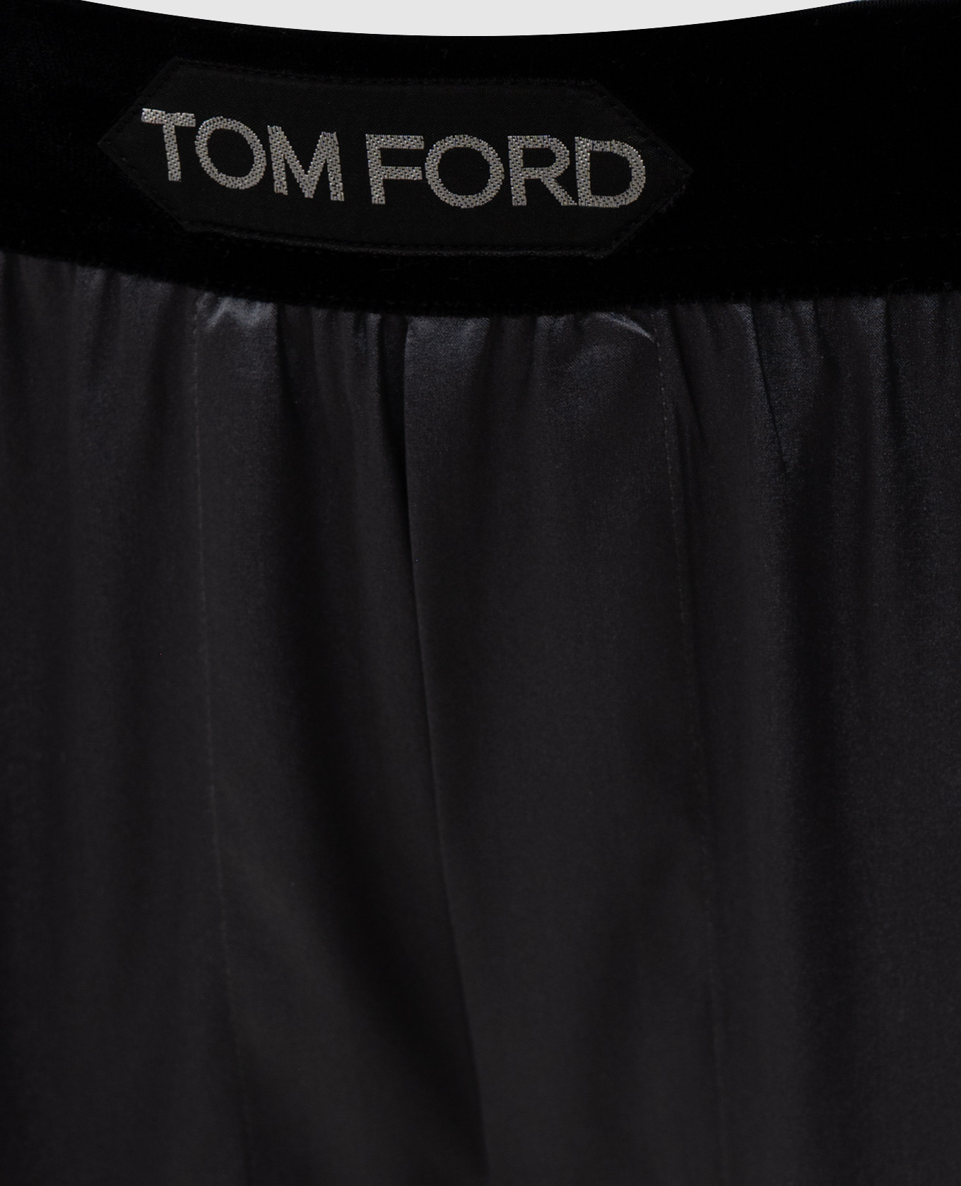 

Grey silk boxers with logo Tom Ford