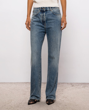 Balmain Black jeans with logo patch PA0000000025