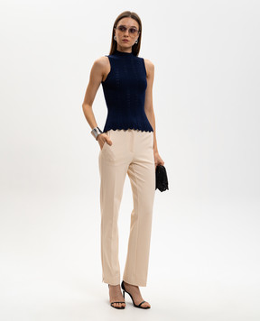 Twinset Blue ribbed top 261TP3052