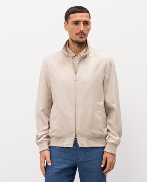 Stefano Ricci Beige wool, silk and linen jacket MDJ6100372BI72HC