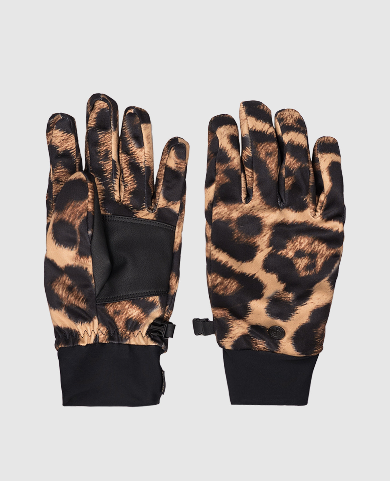 

Brown ski gloves with animal print Goldbergh