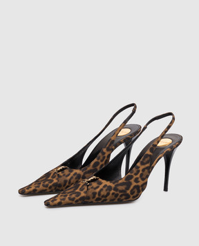 Saint Laurent BABYLONE BRETEUIL leopard print slingbacks 839657AAC9R
