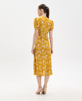 Jacob Lee Yellow silk dress with floral print WSD0066SS26LCF