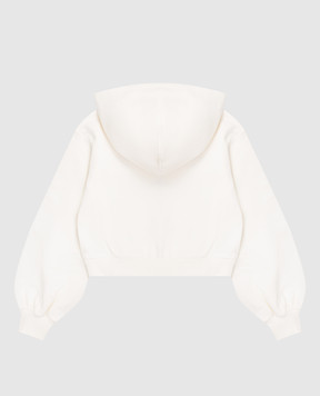 Dolce&Gabbana Children's beige sports jacket with DG monogram embroidery L5JWCWG7PVI56