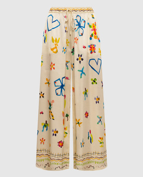 Alemais Yellow Sidi silk palazzos 6384P